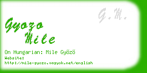 gyozo mile business card